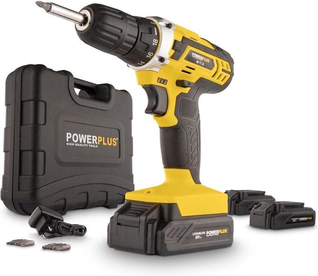 Дрель-шуруповёрт PowerPlus Drill driver 20V (3x batteries)
