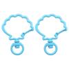 31X39mm Candy Colored Alloy Shell Shaped Spring Buckle Special-shaped DIY keychain Accessories Creative Accessories Hanging Ornaments