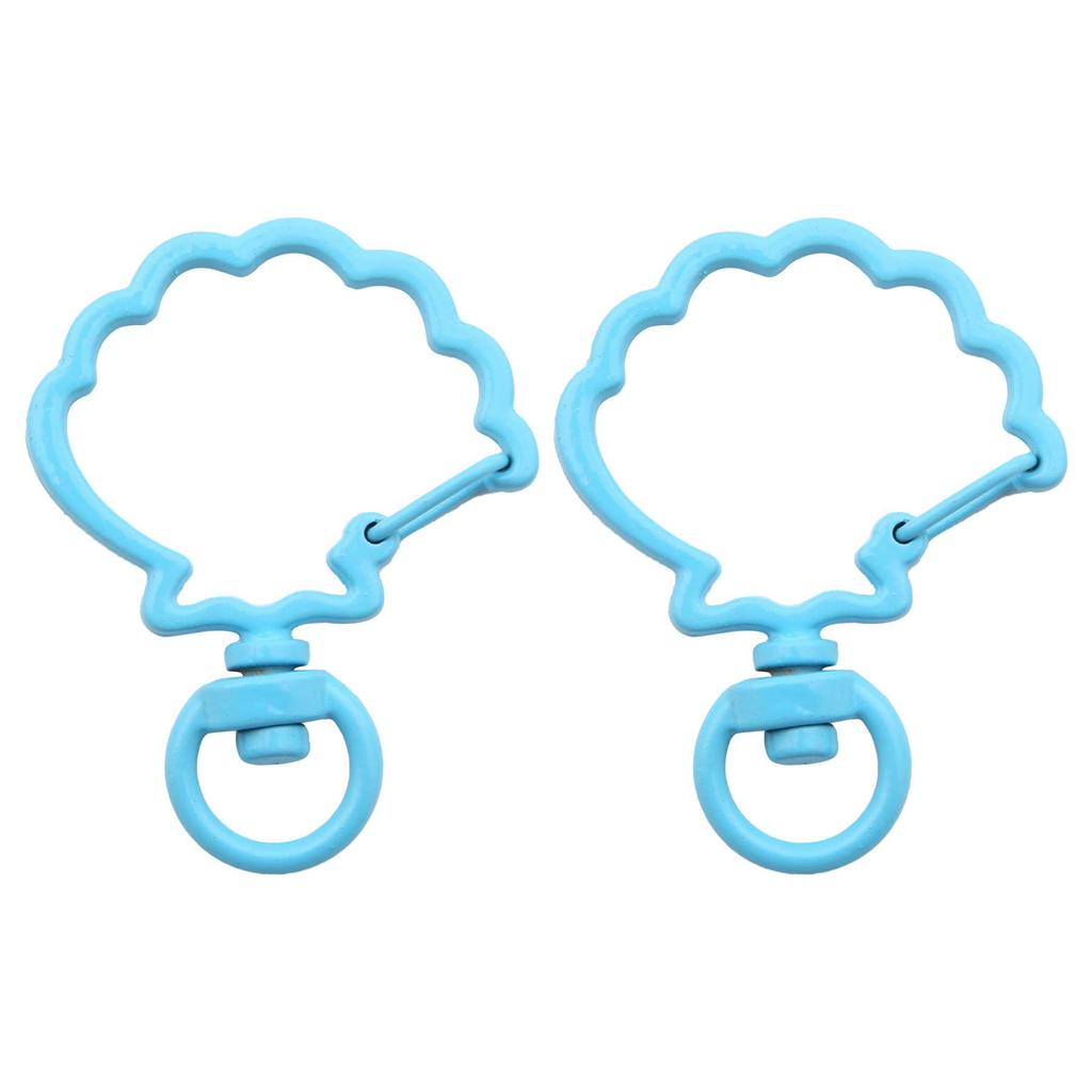 31X39mm Candy Colored Alloy Shell Shaped Spring Buckle Special-shaped DIY keychain Accessories Creative Accessories Hanging Ornaments