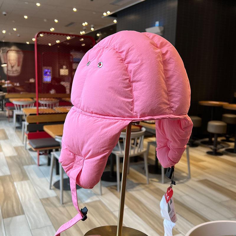 Korean Version of Winter Warm and Windproof Ear Protection Flight Hat for Men and Women Northeast Wind Snow Hat  Down Cotton Lei Feng Hat