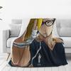 Haikyuu - Tsukishima Manga Blankets Soft Warm Flannel Throw Blanket Plush for Bed Living room Picnic Travel Home Couch