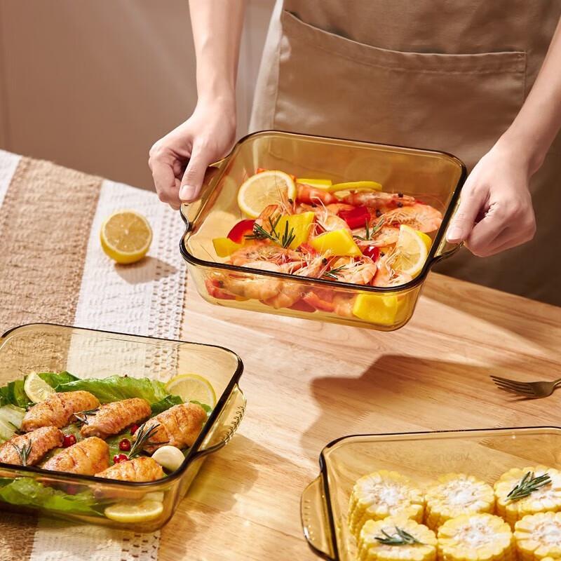 VISIONS Amber Borosilicaat Glas Ovenschaal