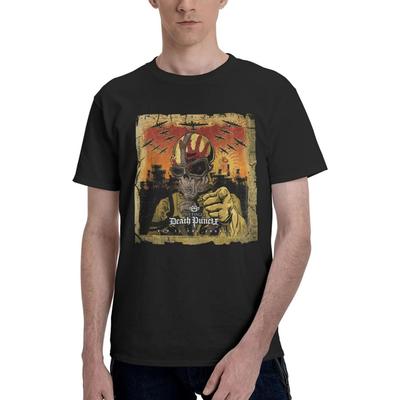 Men's Five Rock Finger Death Singer Punch Short Sleeve T-Shirt Fashion Crew Neck Graphic Tee Black 708716785