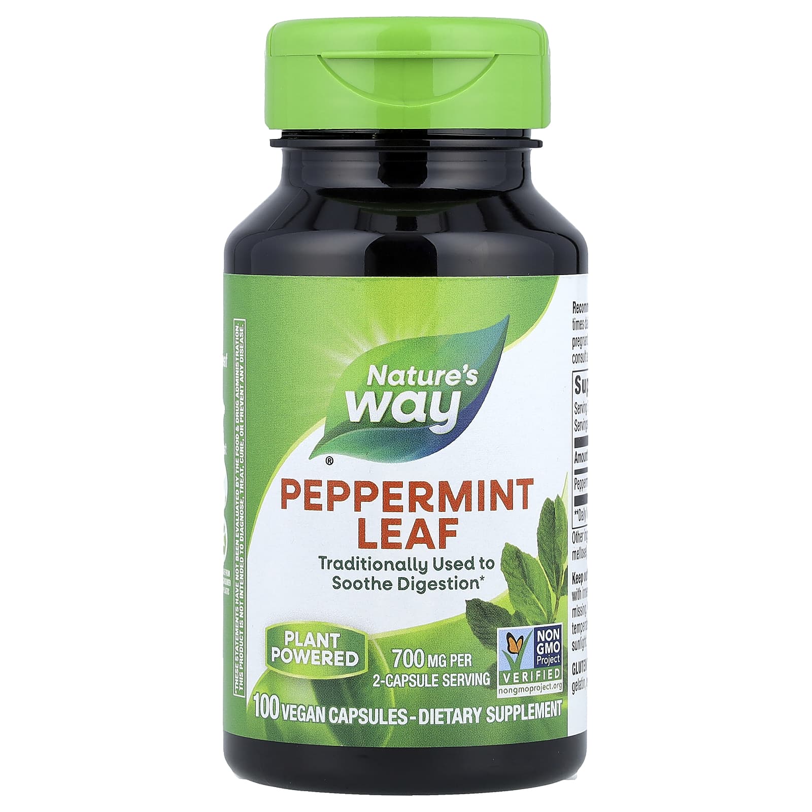 

Nature S Way, Peppermint Leaf, Veggie Capsules, 100 Capsules (350Mg per Capsule)