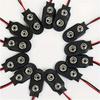 10pcs 9V Battery Clips Black Red 2Wired Cable Connection Connector Buckle 9 Volt Battery Clip Connector Battery Holder