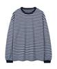 EXCONTAINER Loose Fit Striped Long Sleeve (Navy/Blue)