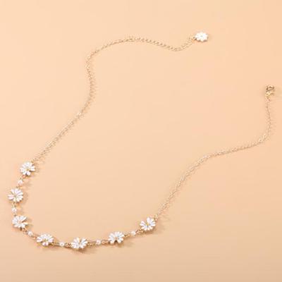 Fashionable Daisy Themed Bracelet Modern Style Bracelet Pendant Necklace Alloy Texture Suitable for Various Occasions