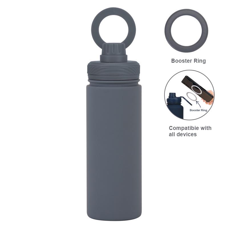 Sportwasserflasche aus Edelstahl, Weithals, tragbar, magnetischer Wasserbecher, Outdoor-Sport-Thermosbecher