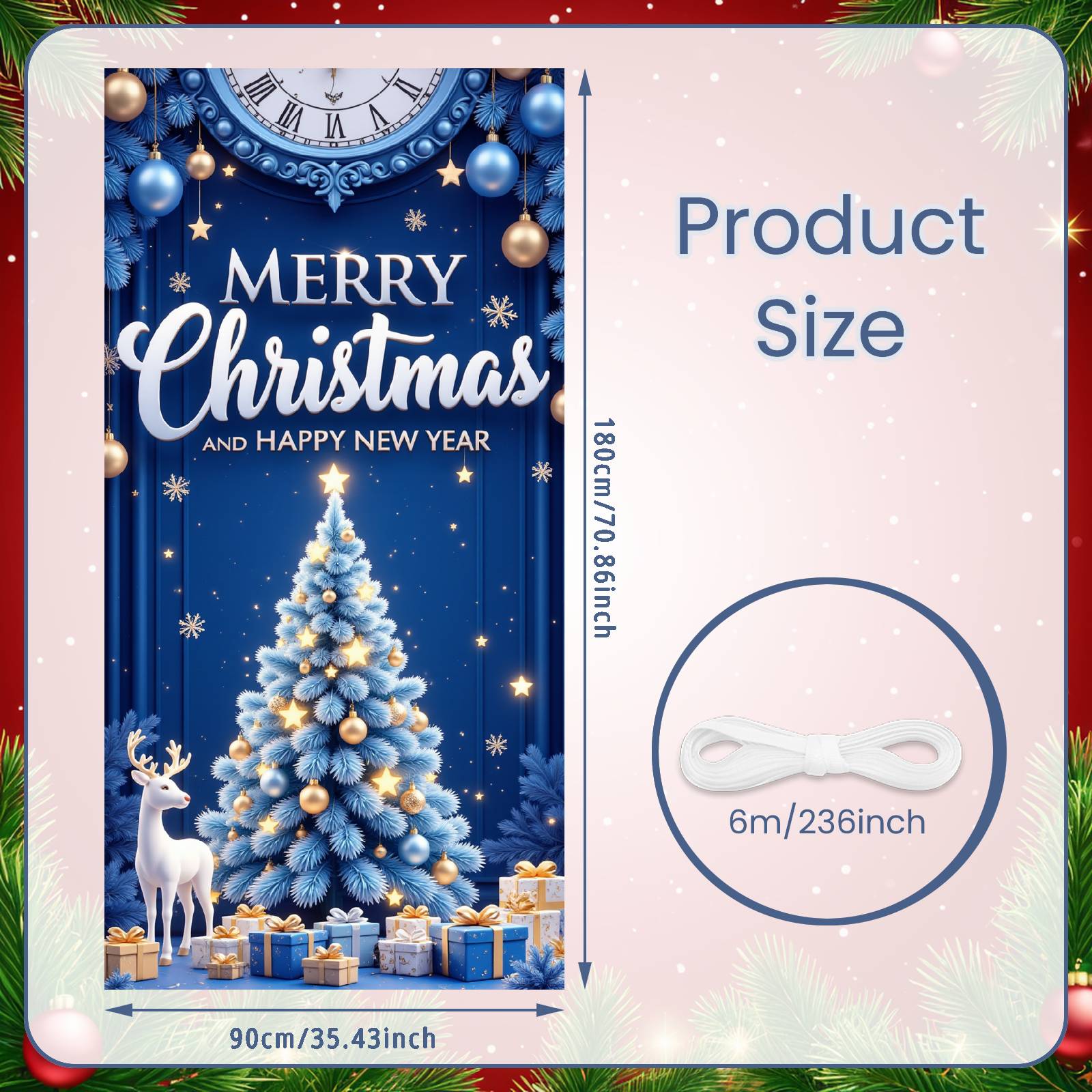 New Year Backdrop Gift Boxes Christmas Banner Holiday Backdrop Golden Stars Christmas Background For New Year Celebration Office