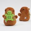 Clearstone Capybara Plush Keychain, Chavimaru Turtle, 18.5cm, Brown