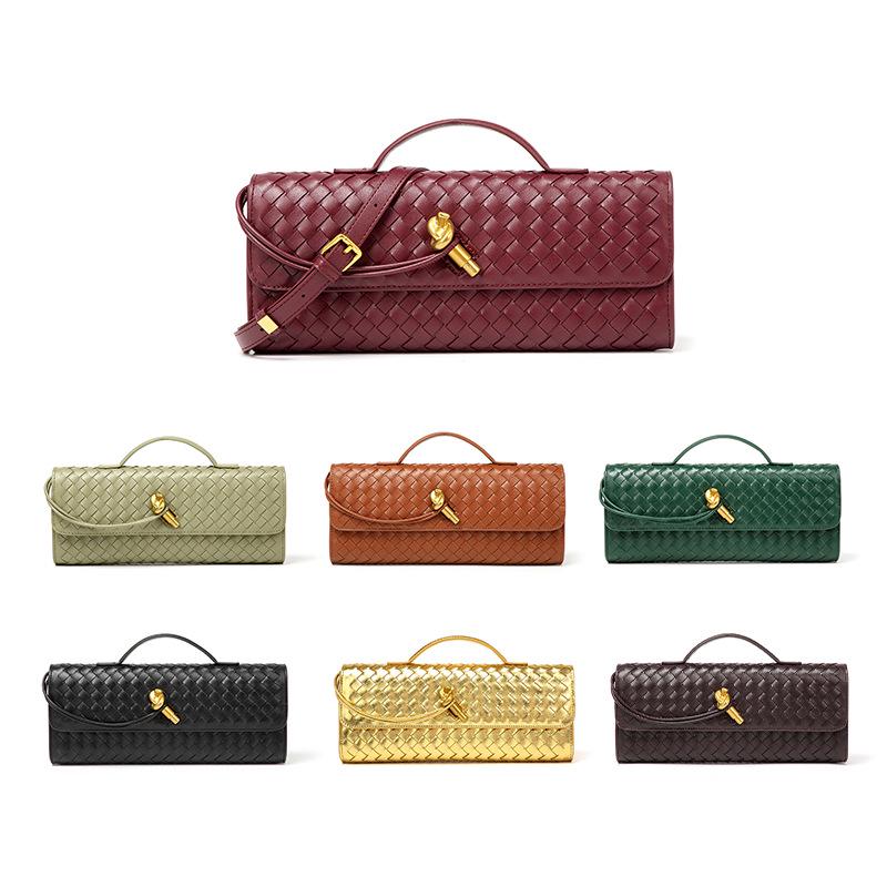 2025 Autumn/Winter High-End Crossbody Woven Clutch: Versatile Evening Baguette Shoulder Bag