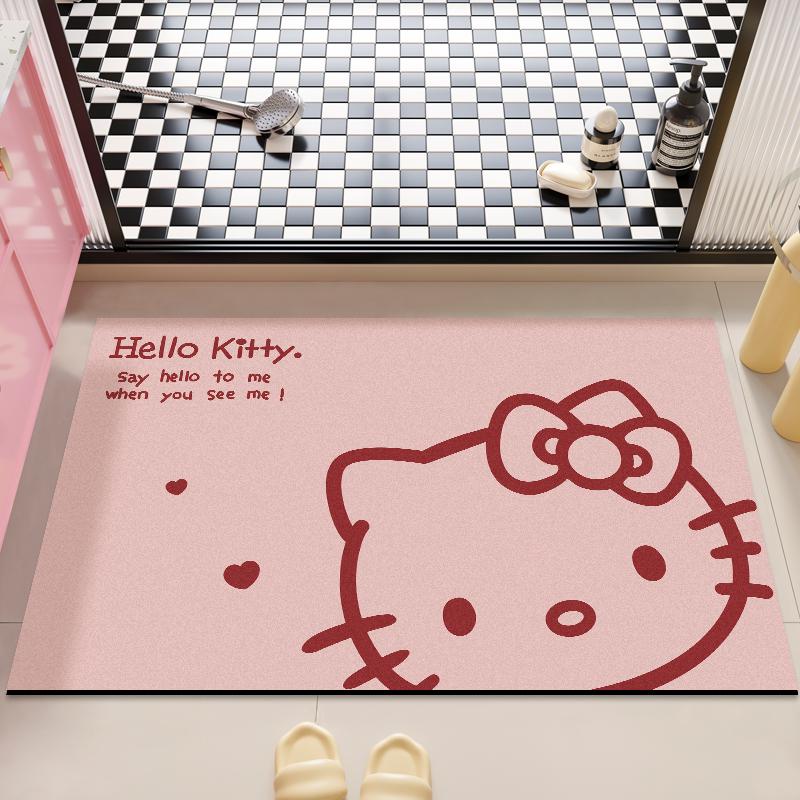 Kitty Cat Quick-Dry Diatomaceous Earth Bathroom Mat - Non-Slip Absorbent Toilet Floor Pad