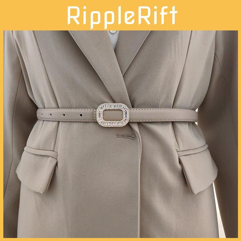 Fashionable Genuine Leather Small Belt For Women With Alloy Closure For Summer Outfits