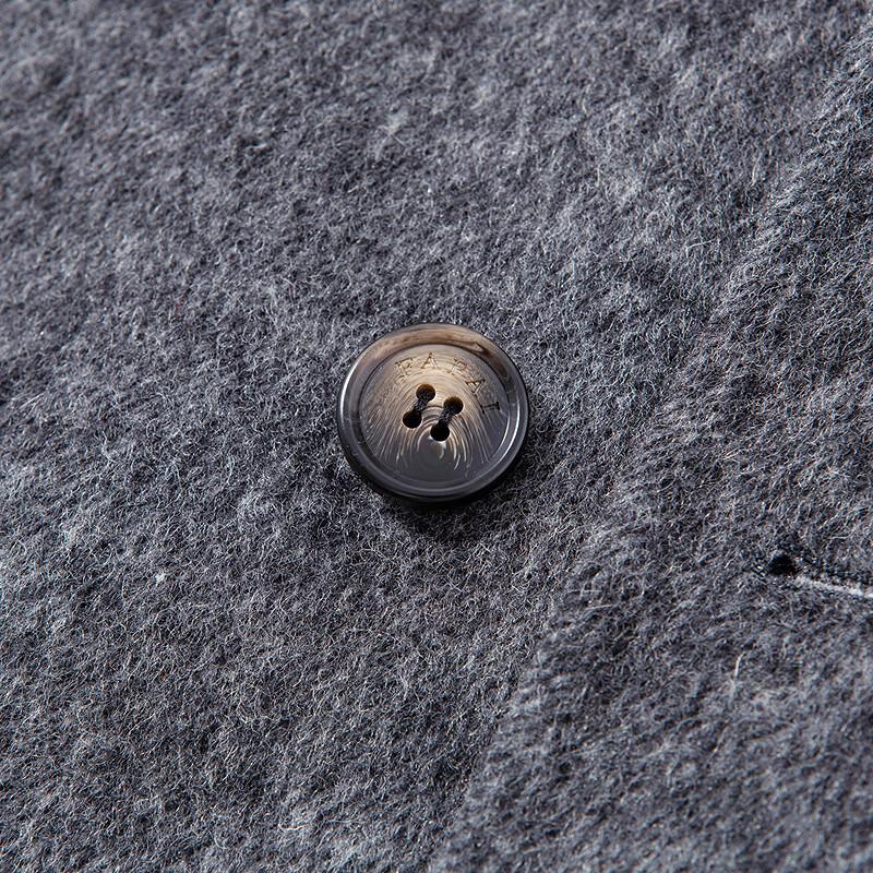 FAPAI Men's Double-Breasted Wool Blend Overcoat