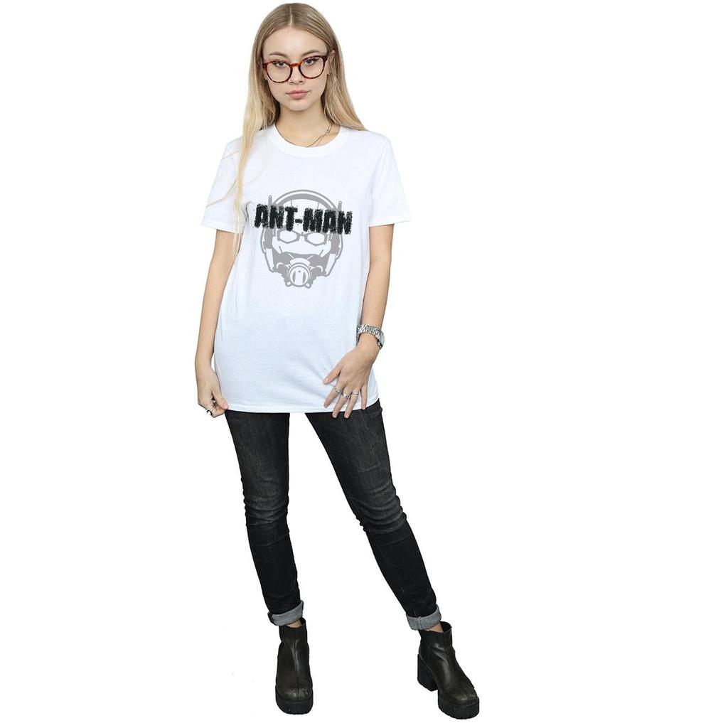 Marvel Womens/Ladies Ant-Man Helmet Fade Cotton Boyfriend T-Shirt