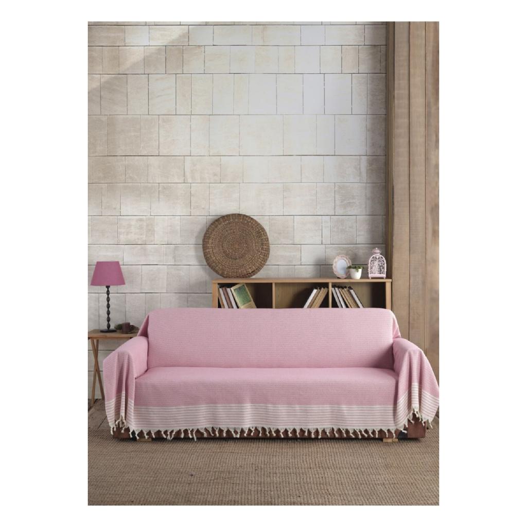 Organiczna tkanina Buldan pokrywająca beżowe ramiona Duży rozmiar 180 x 300 cm Fotel Sofa Sofa Narzuta bawełniana