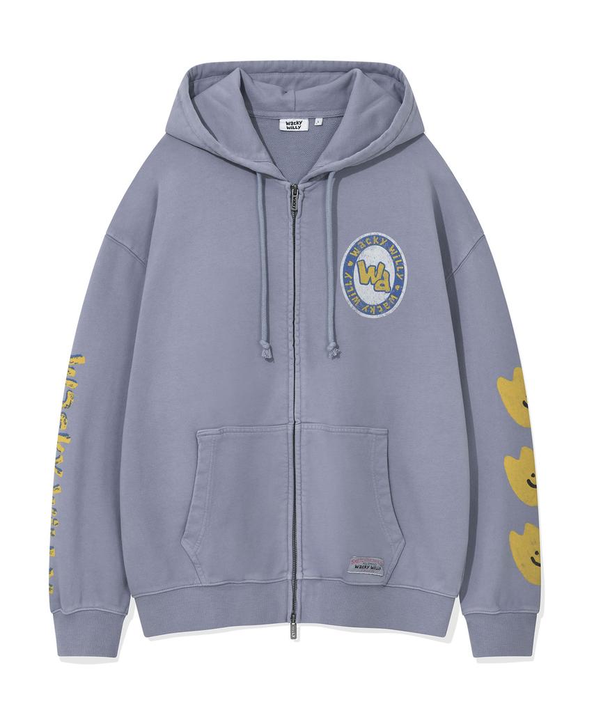 Wacky Willy Kiki Triple Dyed Zip-Up Hoodie Blue