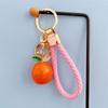 Kreatives Mode-Orangener Taschenanhänger - Frisches Hängendes Ornament Frucht-Kartenhalter DIY-Zubehör Taschenanhänger