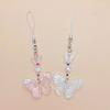 Butterfly Beaded Hanging Pendant Sweet Phone Strap Y2K Bag Decoration Portable Hanging Lanyard Gift for Girls Women