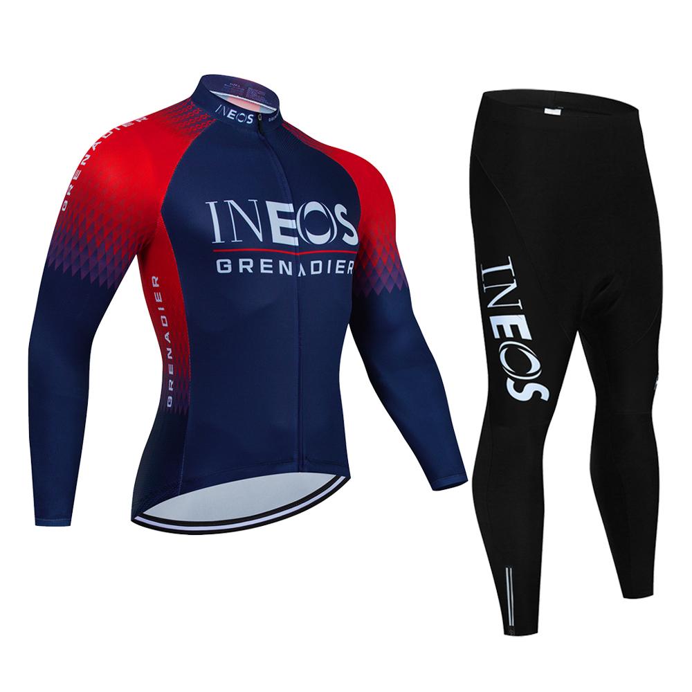 Pro Cycling Jersey Autumn Riding Long Sleeves Men Cycling Bib Set Bicycle Clothing Spring MBT Breathable Bike Clothes