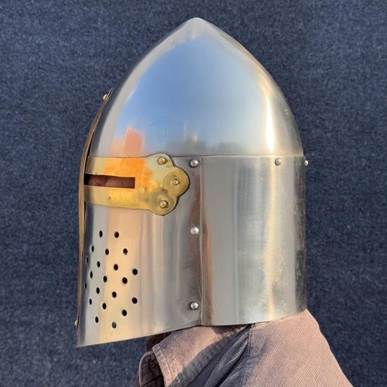 Templar Crusader Helmet Authentic Helmet Medieval Great Helmet 12th Century Cosplay