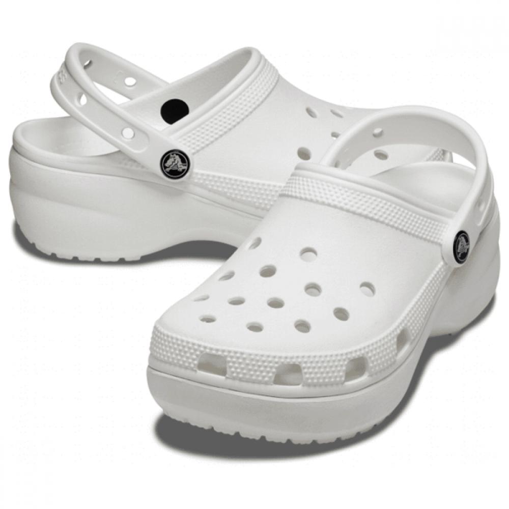 Crocs Women Classic Platform Clog White 206750 100 W5(220)