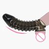 Male Reusable Penis Sleeve Testis Bondage Cock Extender Penis Ring Condoms With Scrotum Rings Penis Erection Erotic Toys For Men