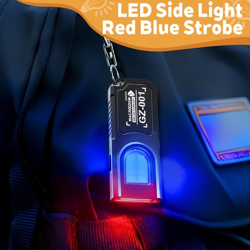 Mini LED Schlüsselanhänger Taschenlampe, multifunktionale USB-ladbare Handtaschenlampe, Outdoor-Hutclip-Licht, für Camping, Wandern, Angeln, Notfallsituationen