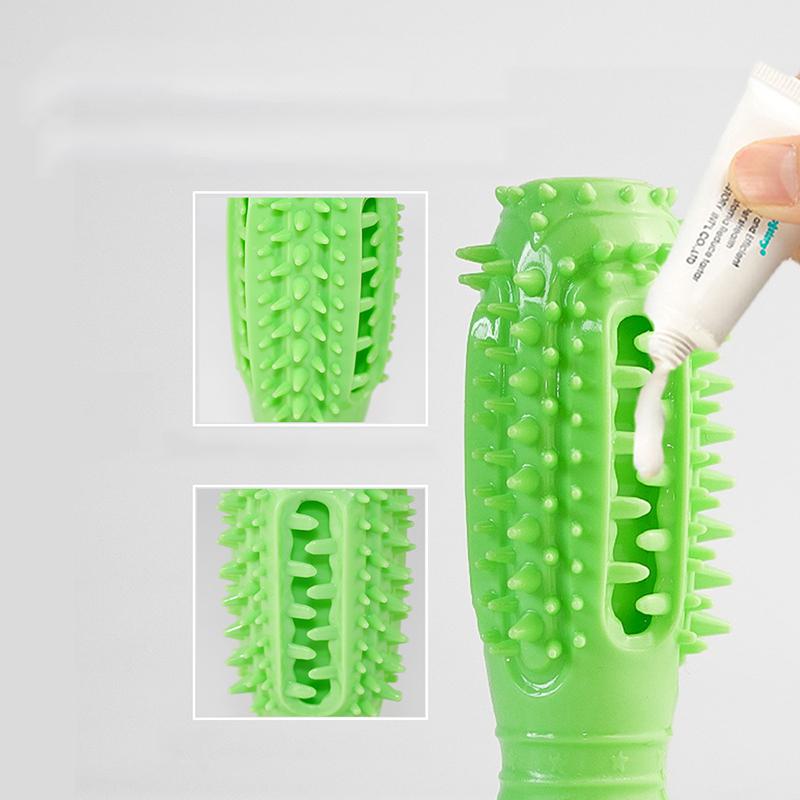 Dog Chew Toys Squeaky Teeth Chew Stick Toothbrush Cleaning Toys Durable Rubber Interactivee Dog Toys For Aggressive Chewers