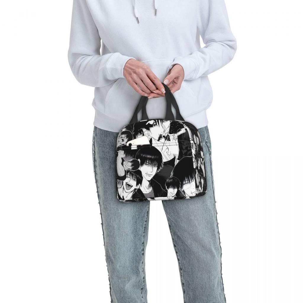 T-Toji Fushiguros Manga Knife Insulated Lunch Bag for Women Children Portable Food Boxes Thermal Lunch Box Tote