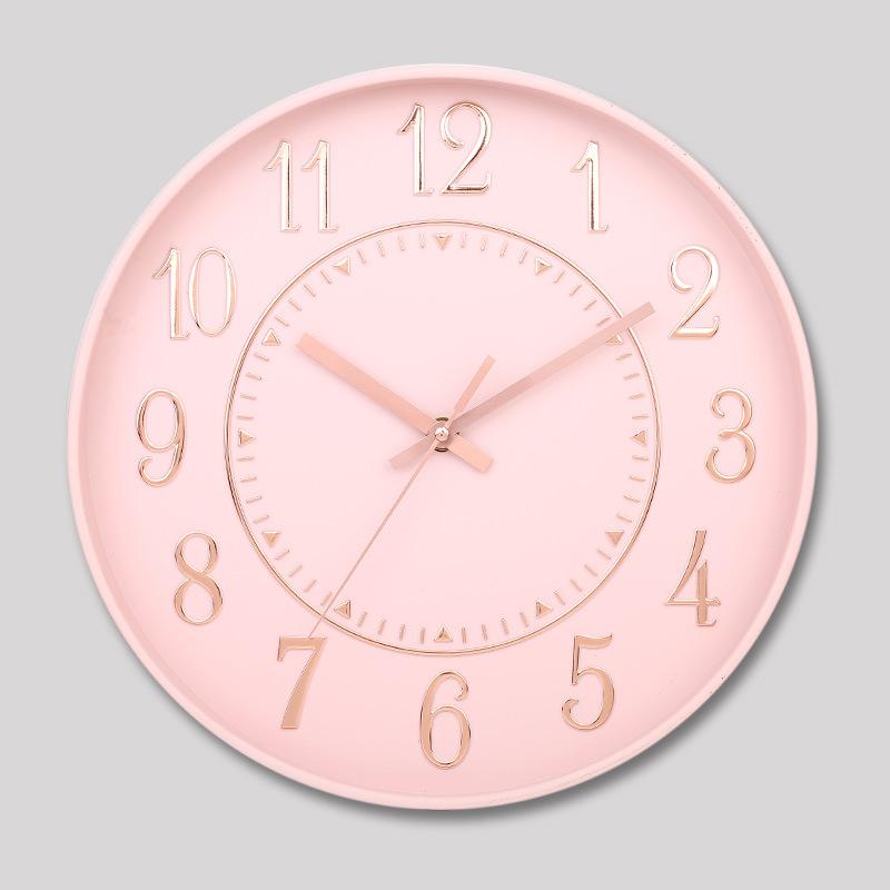 12 Inch 30CM Silent Wall Clock, Creative and Fashionable, Three-dimensional Digital Minimalist Clock for Home Living Room