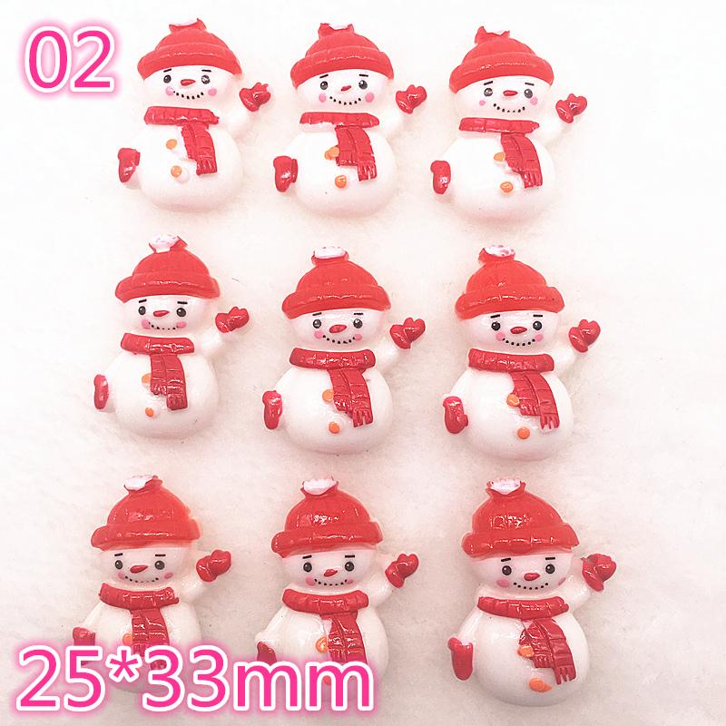 NEW 5Pcs Mixed Resin Christmas Series Crafts Flat Back Cabochon DIY Jewelry Making
