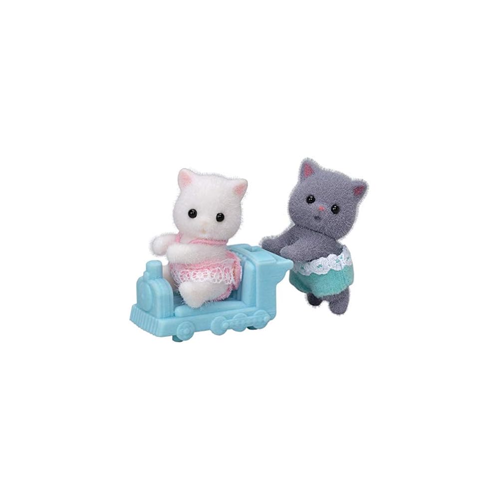 Sylvanian Families Persian Cat Twins Doll Set 3 Years and Up Toy for Dollhouse