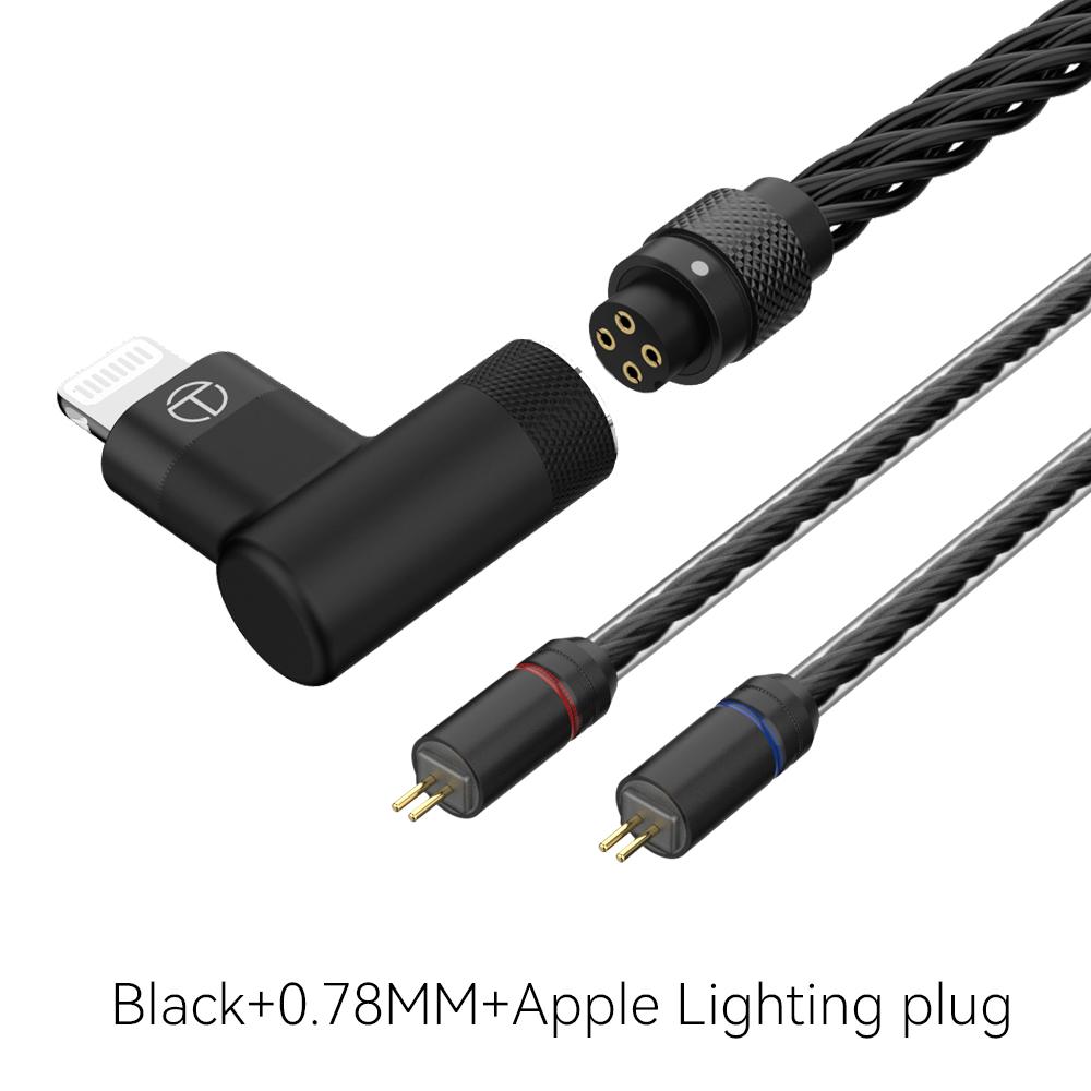 TRN T2 Pro16 Core Earphones Silver Plated HIFI Upgrade Cable 2.5/3.5/4.4/Type C/Lighting/QDC//MMCX/0.75/0.78 MT4 TA4 MT1MAX