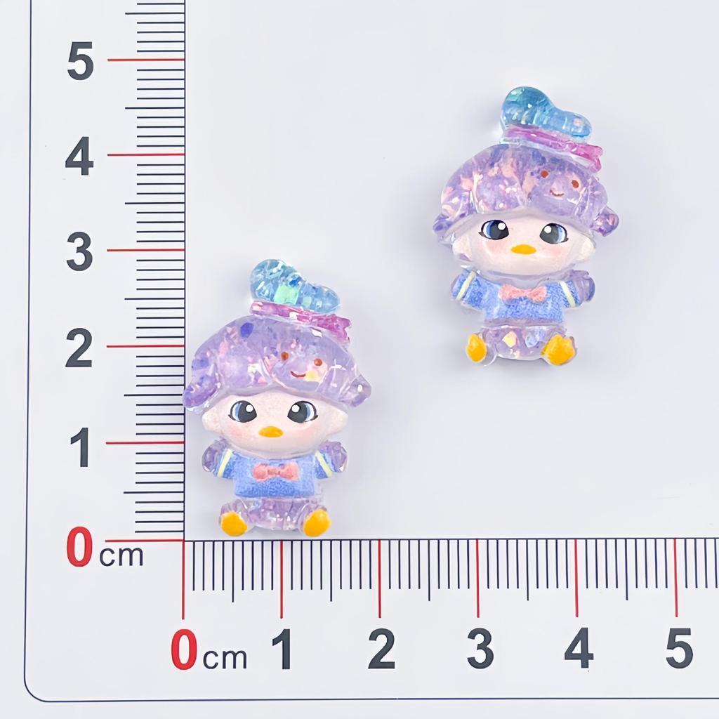 Cartoon Glitter Bubble Girl Resin DIY Accessories for Phone Cases, Hair Clips, and Keychains.