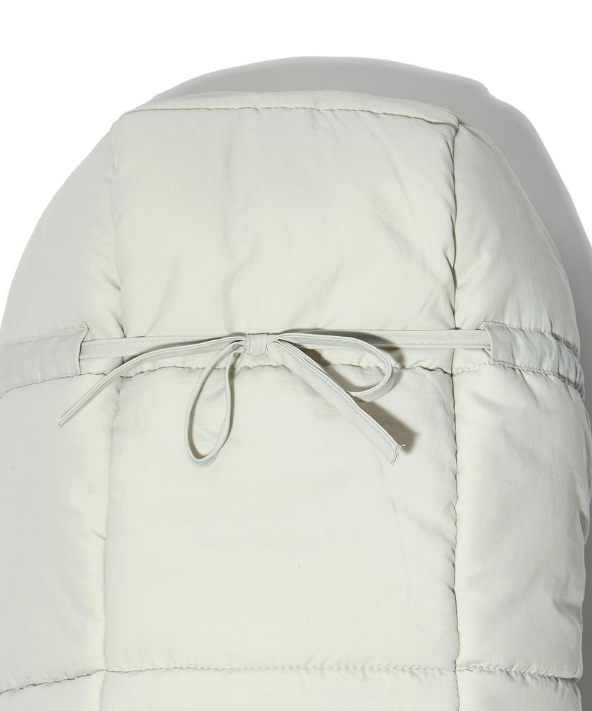 PEACE MAKER Ribbon Padded Hoodie Warmer (Grey)