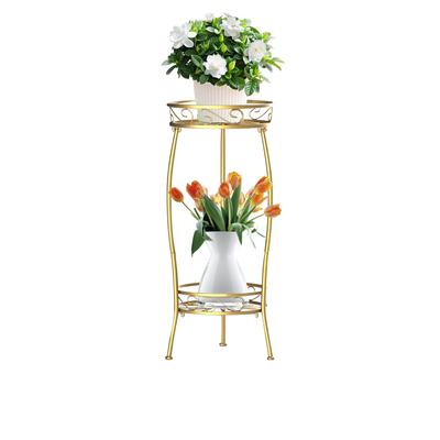 Flower Flower Planter Iron Flower Creative Green Succulent Flower Indoor Plant Flower Flower Pot Perfect for Living Office Stand, 2-tier, Stand,
