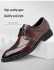 2025 Spring Men's Versatile Leather Slip-ons: Trendy Business & Casual Shoes