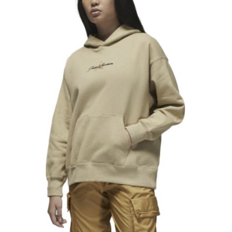 Jordan Sudadera con Capucha Estampado Logo Paris Collective Manga Larga Tops Mujer Albaricoque DV1386-250