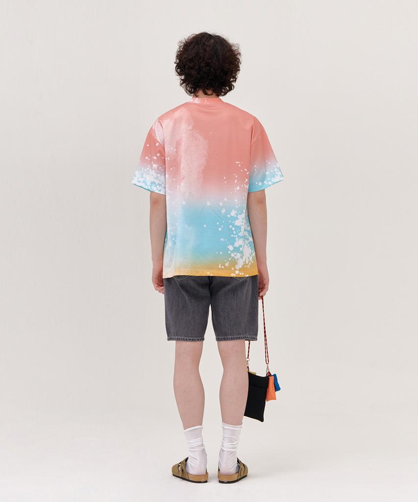 NU PARCC Warm Color Gradient Print T-Shirt