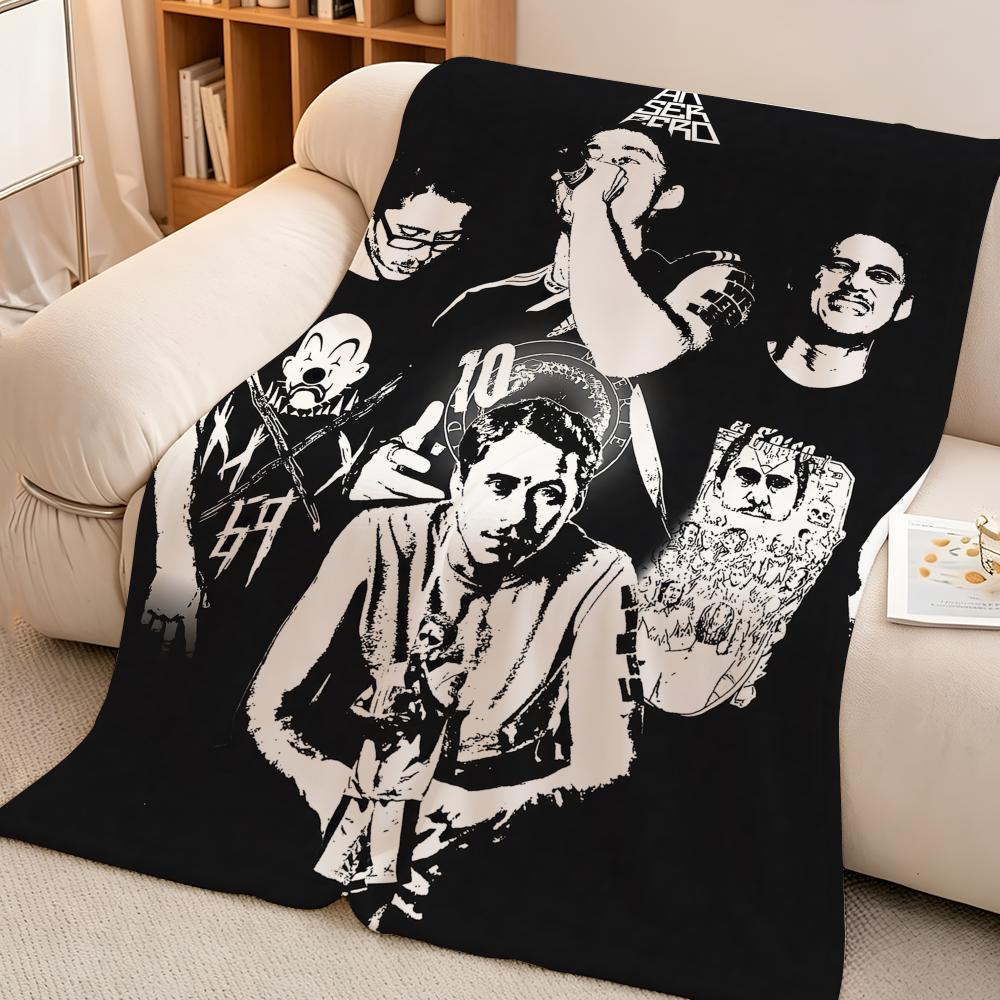 Music C-Canserbero Throw High-Density Short Plush Blanket Soft Skin-Friendly for Sofa Nap Air-Conditioned Room
