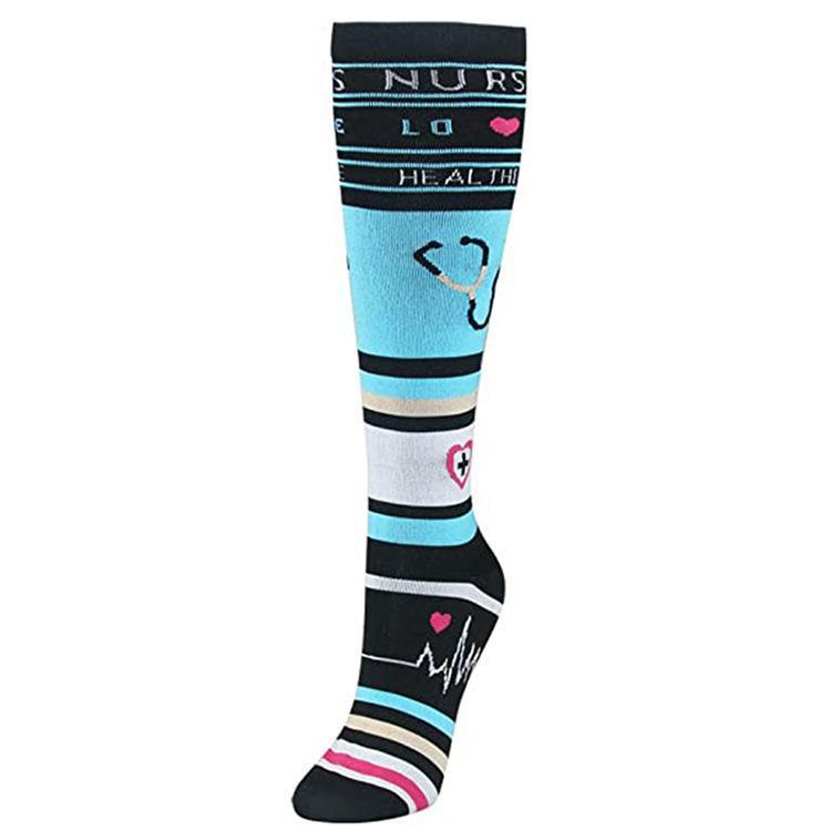 Unisex Outdoor Compression Sports Socks: Elastic, Knee-High, for Cycling & Fitness