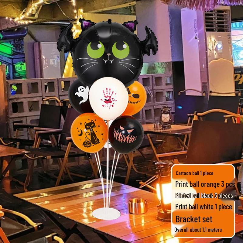 Halloween Pumpkin Atmosphere Balloons for Tables, Bars, Kindergartens, and Shopping Mall Displays