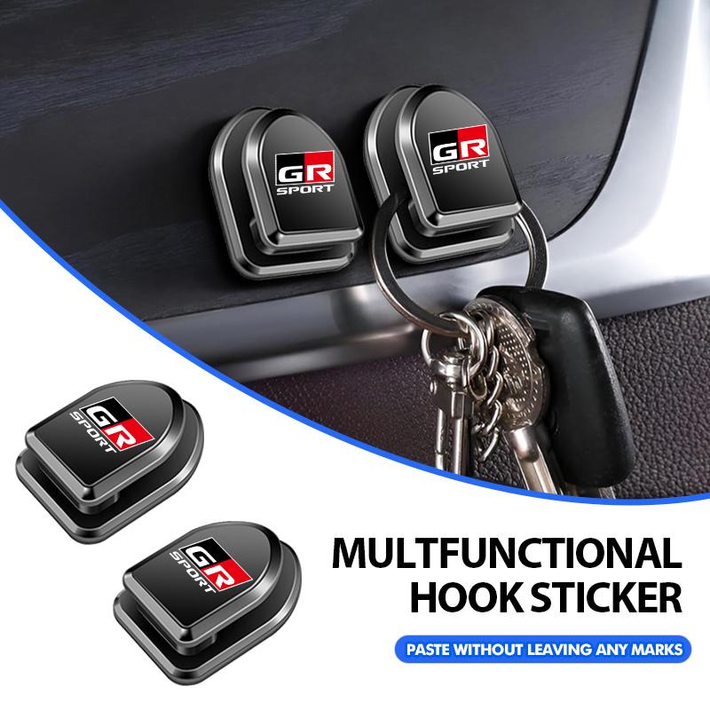 Car Hanging Hook Adhesive Clip Car Home Wall Key Clothes Rack Storage Accessories For S4 Supra Aygo Prado RAV4 Hilux Yaris JH4