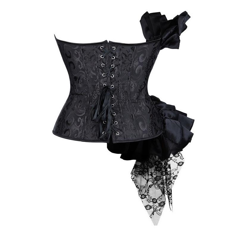 Corsetto in Raso con Bordino in Pizzo Stile Corte: Guaina modellante con supporto lombare e controllo addominale