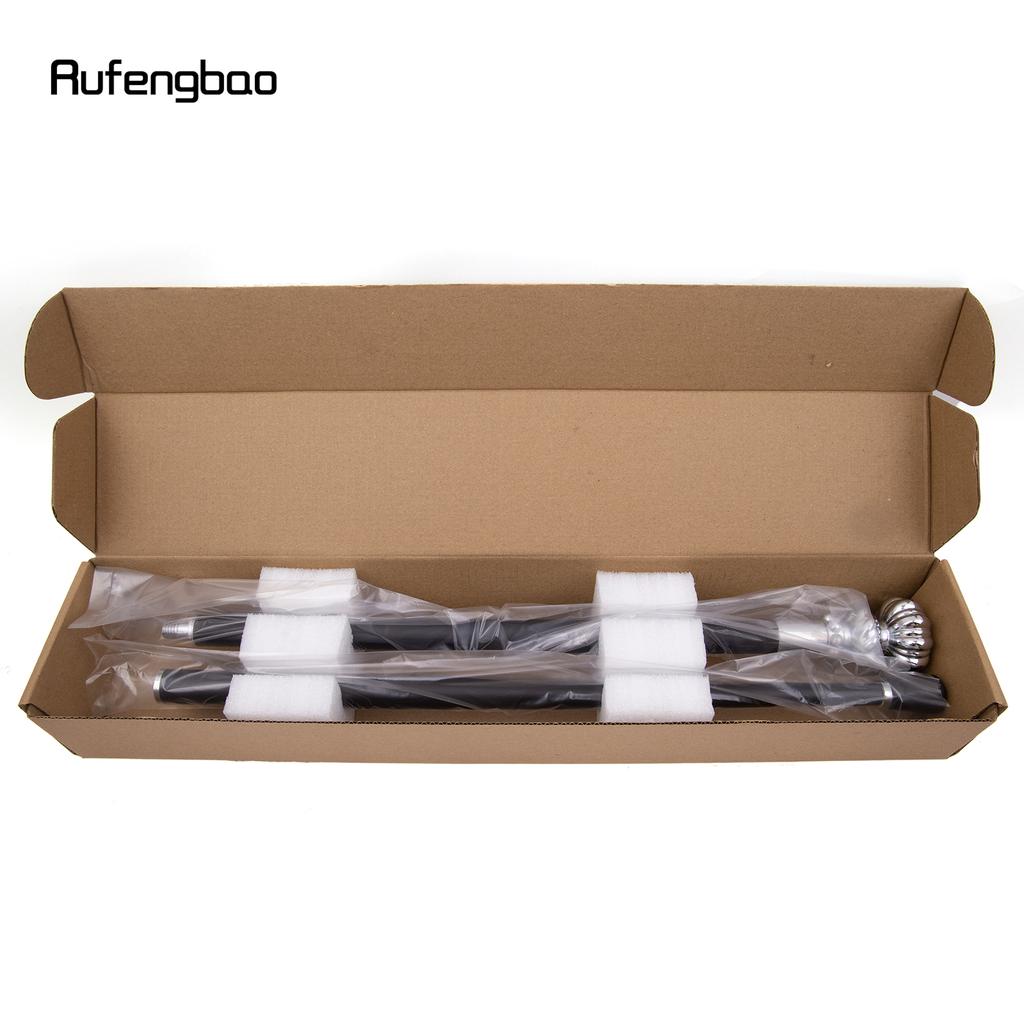 Weißer Luxus-Gehstock mit Blumen-Griff, modischer Cosplay-Gehstock, dekorativer Gehstock für Partys, eleganter Gehstock mit Kreuzknauf, 93 cm