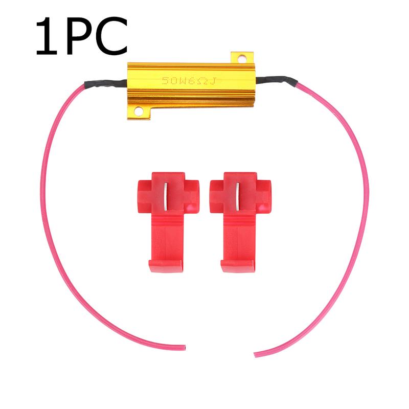 

1PC New 50W 6 ohm Load Resistor Fix LED Bulb Fast Hyper Flash Turn Signal Blink LED Error Wiring Resistance Car Tool Accessory