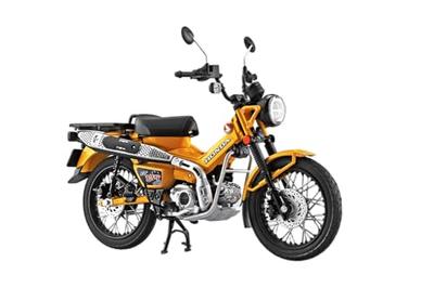 Aoshima Cultural Educational Corporation Completed Model Bike Honda CT125 Hunter Cub Turmeric Yellow Made Die-cast Pre-painted. Not Available Shipping