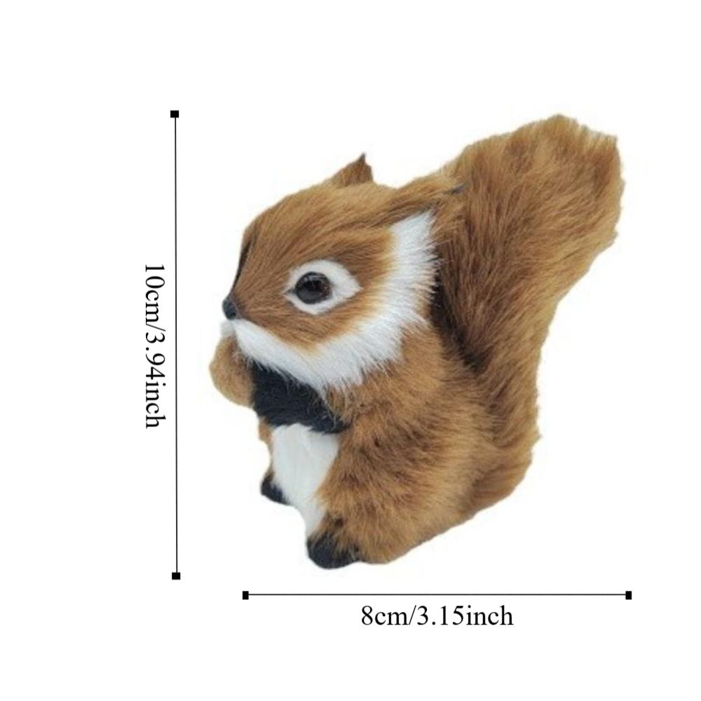 PP Cotton Squirrel Plush Toy Big Tail Squirrel Stuffed Plushie Doll Plush Squirrel Doll  Home Decor