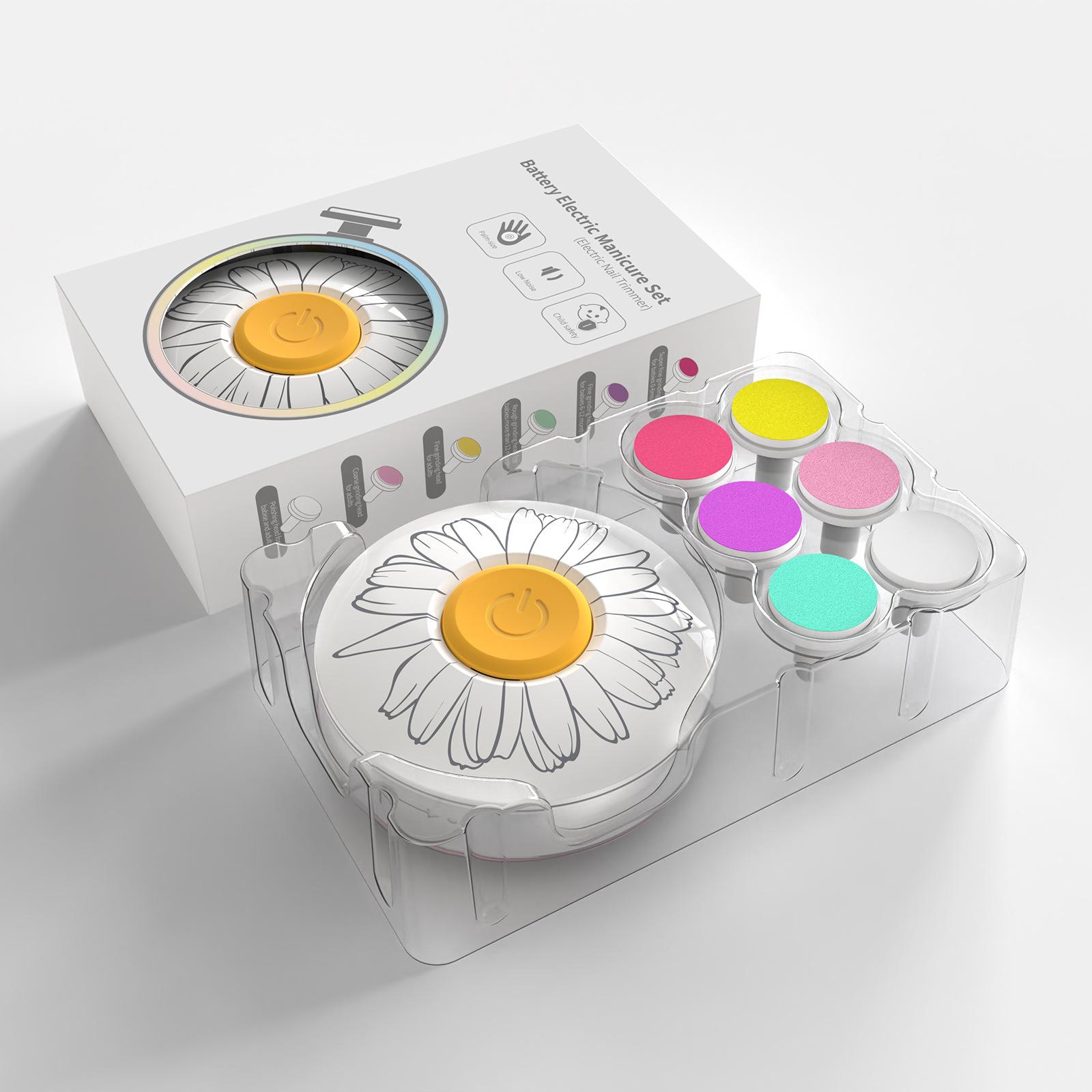 

Электрический детский триммер для ногтей, детский инструмент для полировки ногтей, детские маникюрные ножницы, набор для детской гигиены, детские машинки для стрижки ногтей, резак для новорожденных 1 set белый